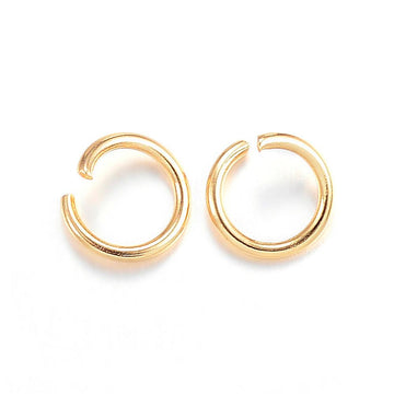 10pcs, 5/6mmx0.8mm, 304 Stainless Steel Open Jump Rings in Golden